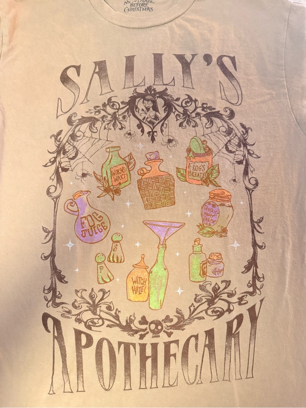 Disney The Nightmare Before Christmas Cream Graphic Tee